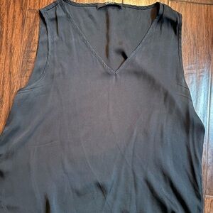 Black Silk Sleeveless Top